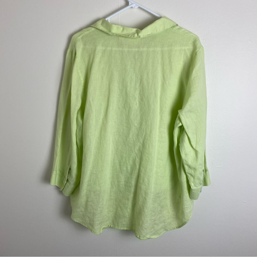 Chico's Light Green Button Down Shirt - image 8